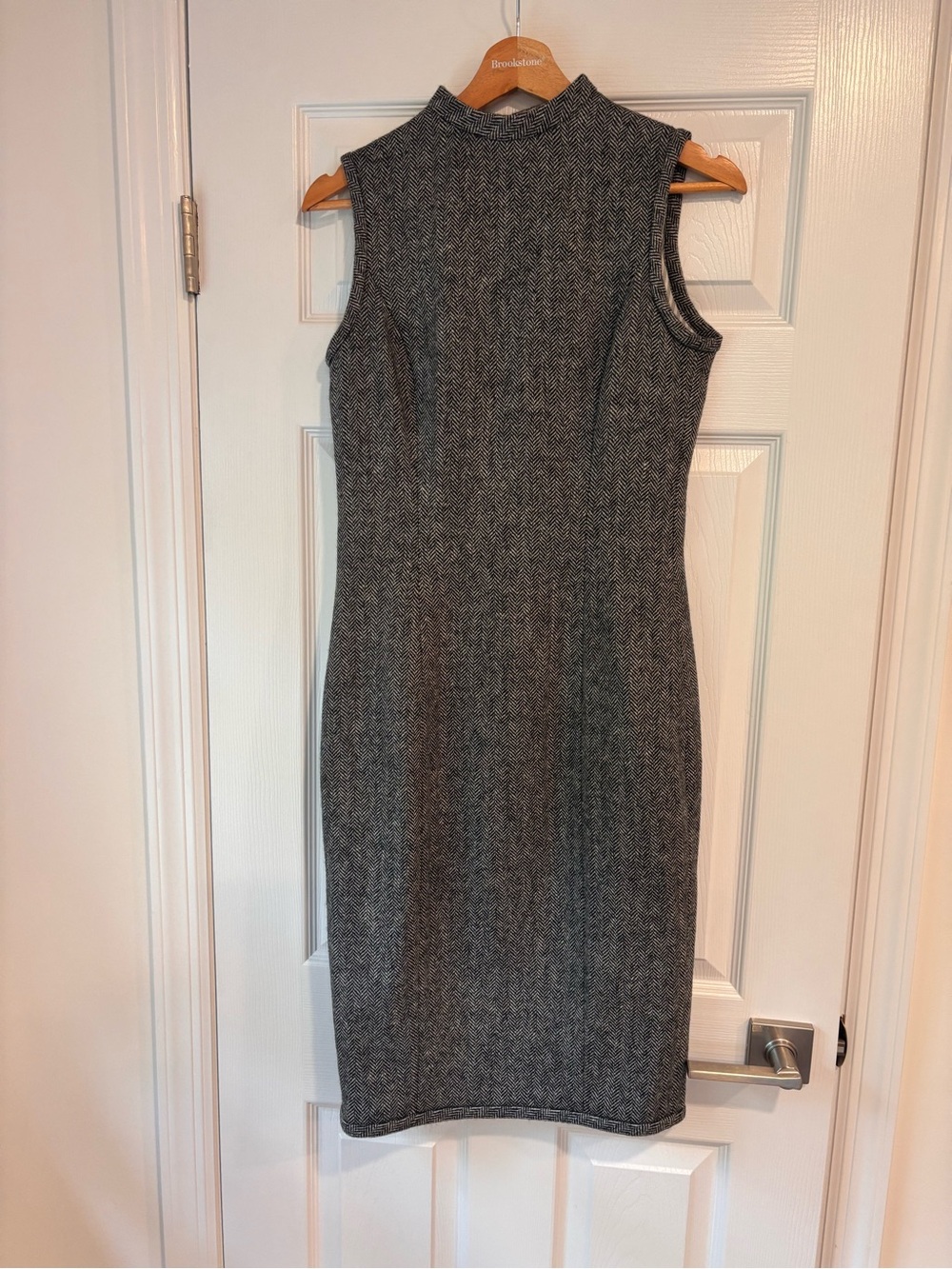 Brooks Brothers gray herringbone wool dress size XS